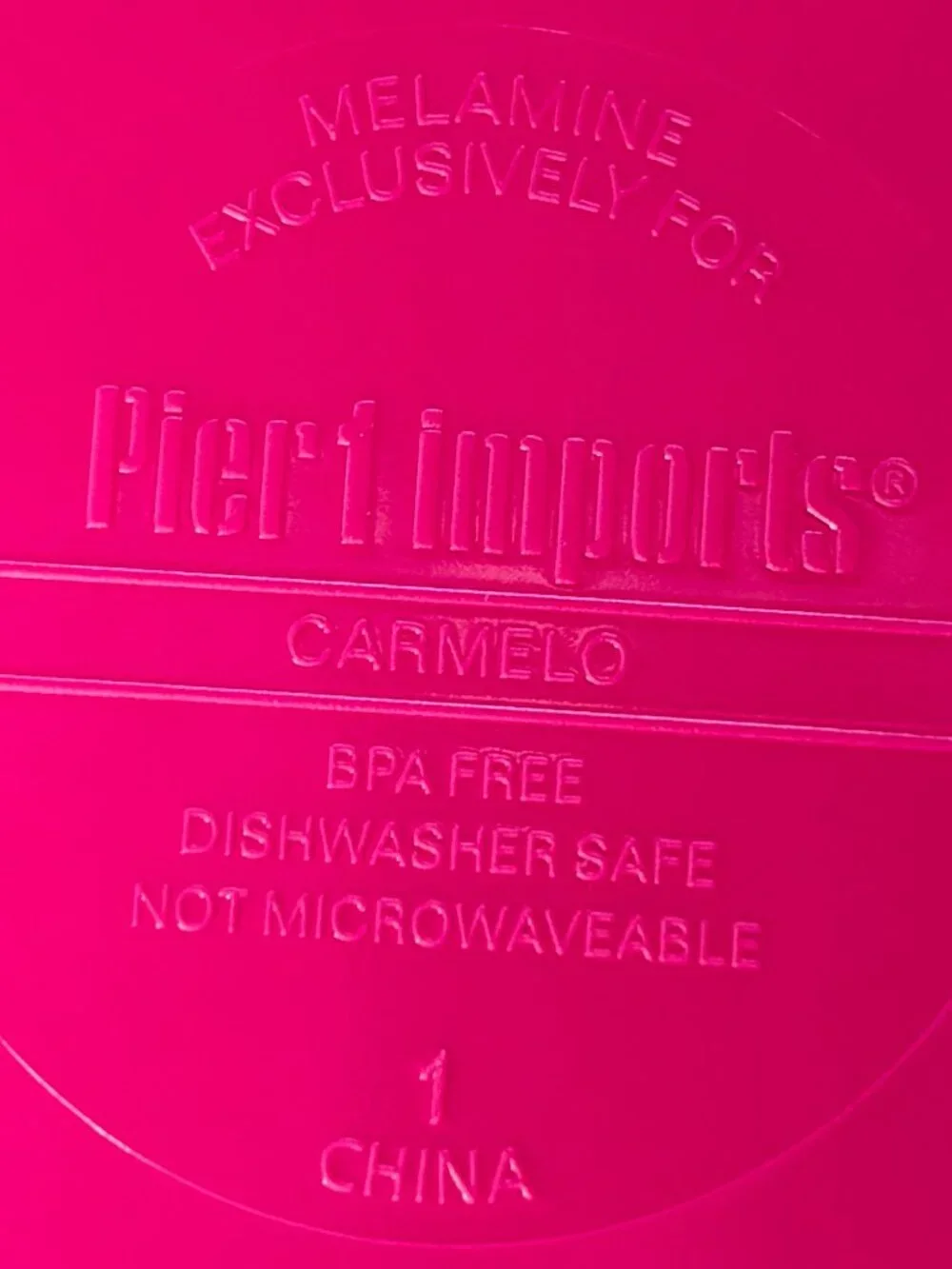 Pier 1 Imports Carmelo Pink Melamine Crackle Glaze Distressed Dinner Plates-NWT